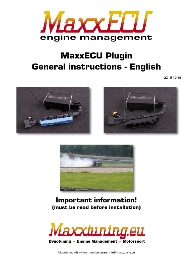 MaxxECU Plugin Installation Guide | PDF | Vehicle Technology ...