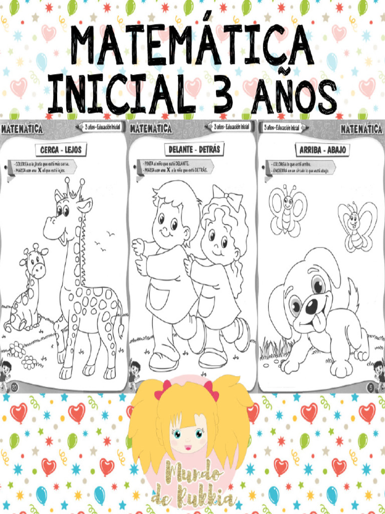 Cuaderno Matemática para Inicial y Preescolar de 3 Años Por Mundo de ...