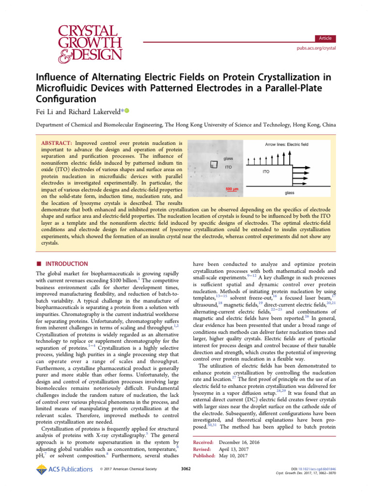 Lakerveld Li 2017 Influence of Alternating Electric Fields On Protein ...