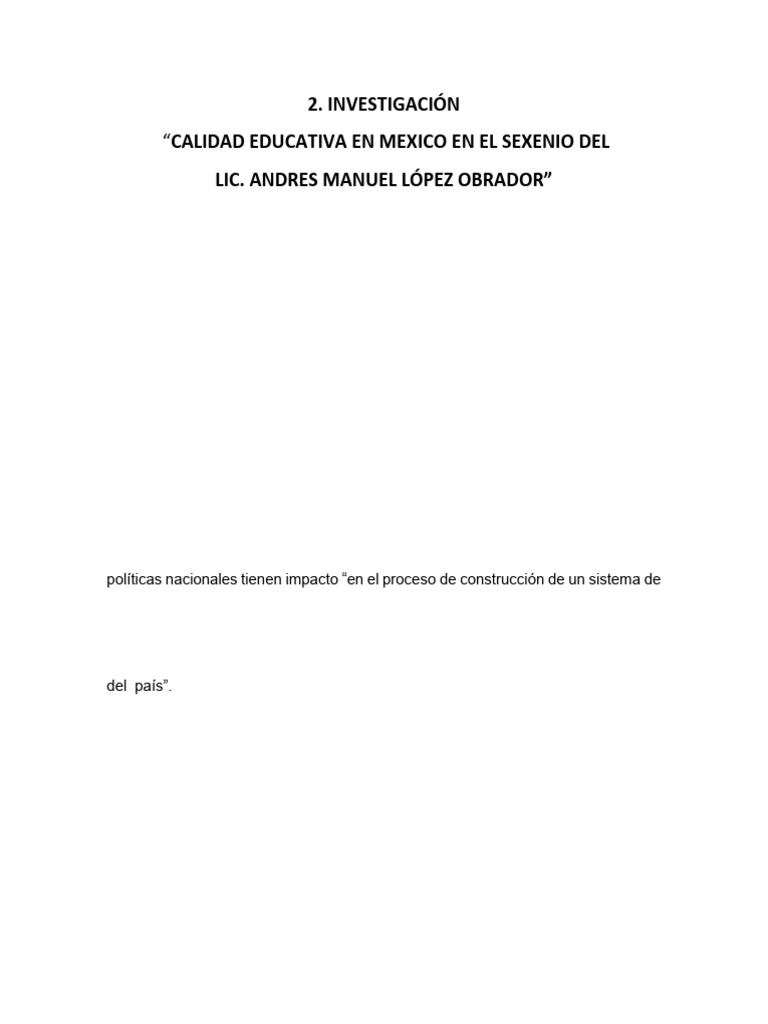 Calidad Educativa en México: Análisis 2022 | PDF | Enseñando | Evaluación