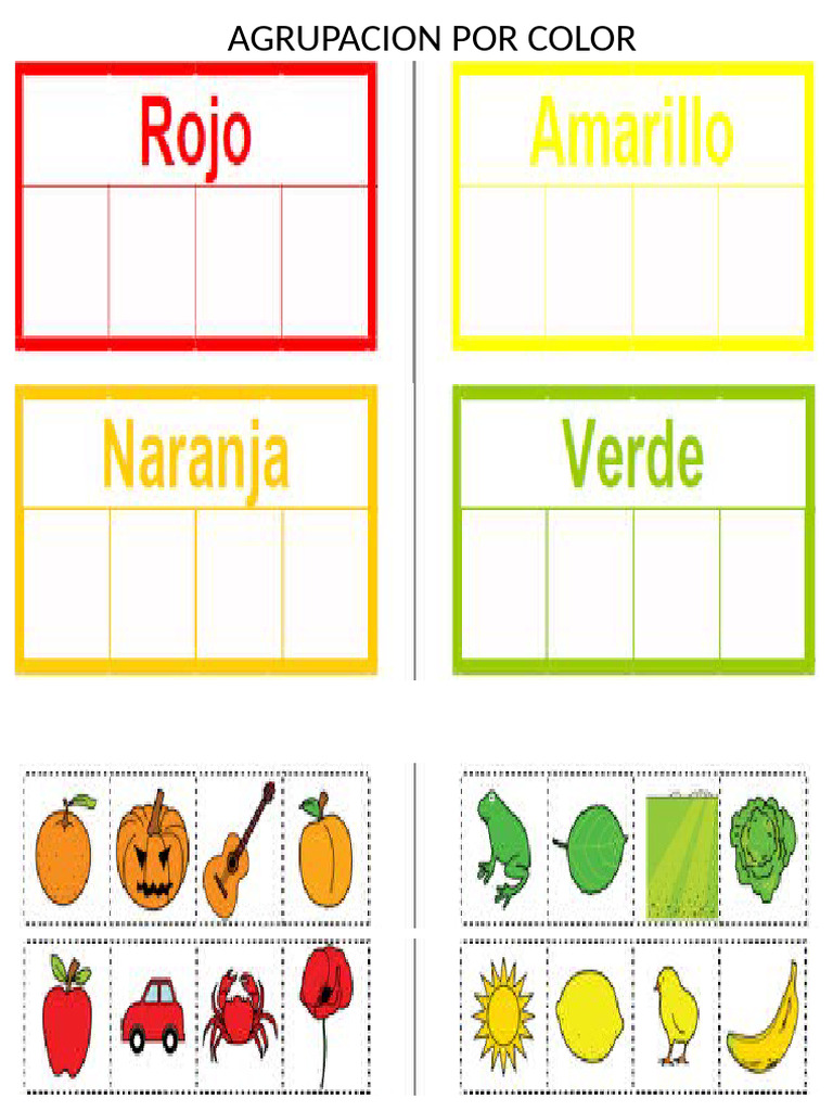 Ficha Agrupacion Por Color | PDF