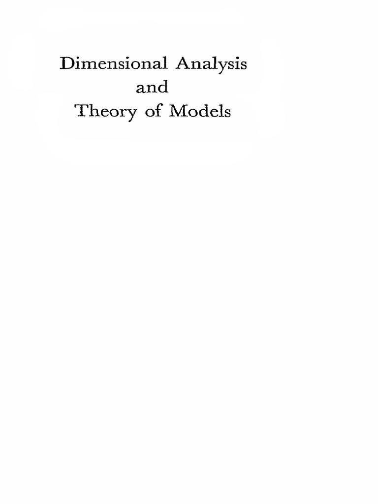 1!!!!!! Langhaar - Dimensional Analysis and Theory of Models Text | PDF ...
