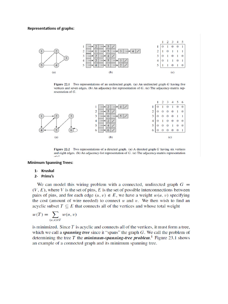 Graph Algorithms: MST & Shortest Paths | PDF