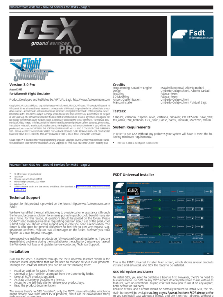 GSX Pro Installation Guide for MSFS | PDF | Airport | Microsoft Windows