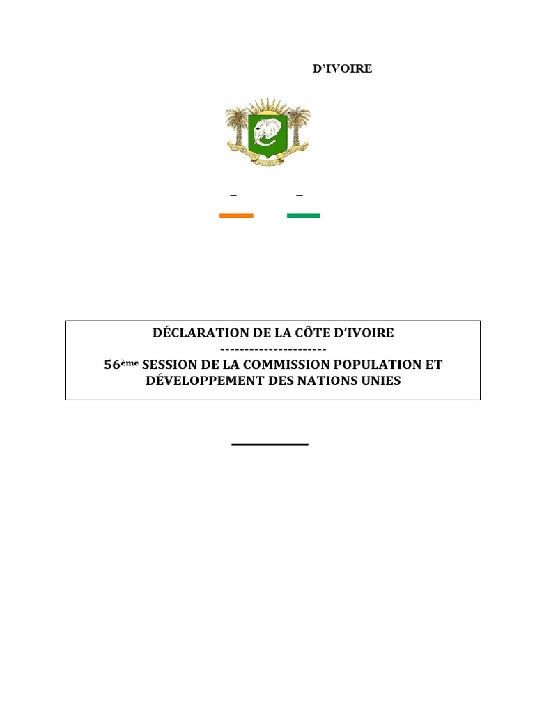 Côte d'Ivoire : Éducation et Développement Durable | PDF | Côte d ...