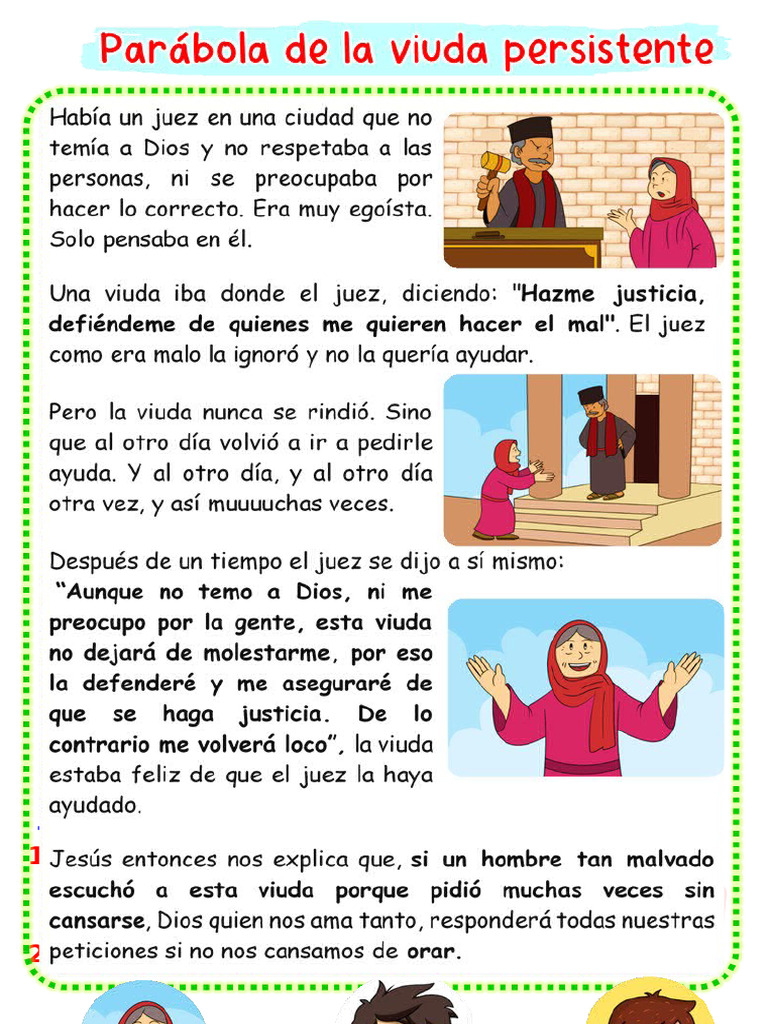 La viuda persistente y el juez injusto | PDF