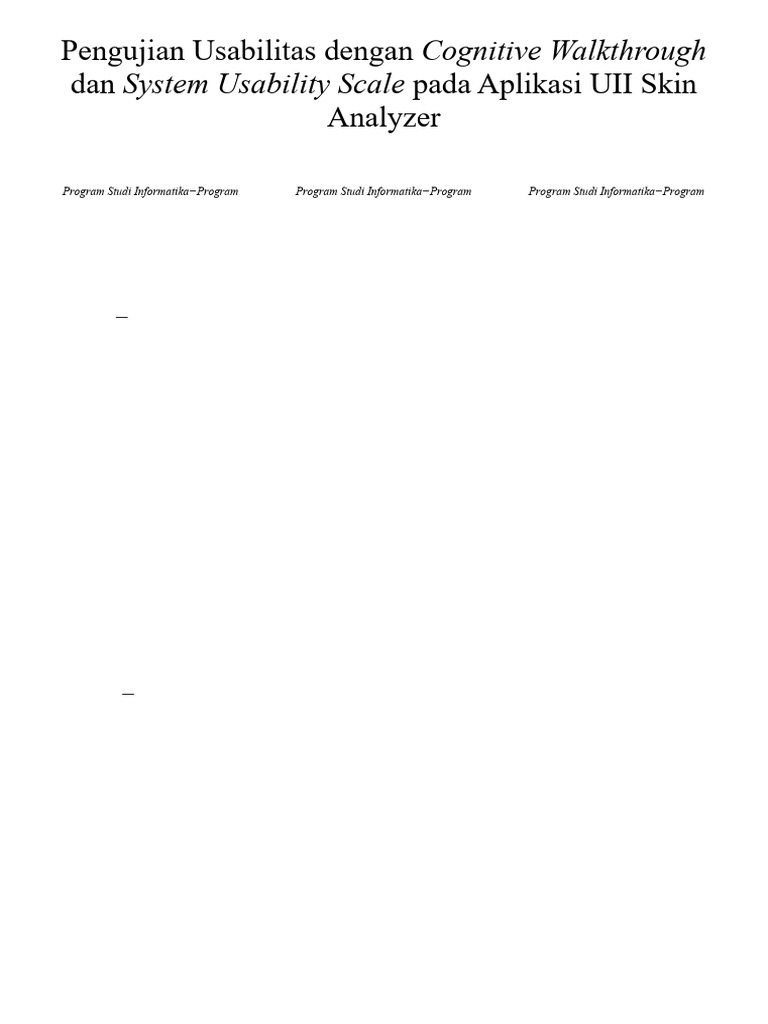 Pengujian Usabilitas Dengan Cognitive Walkthrough Dan System Usability ...