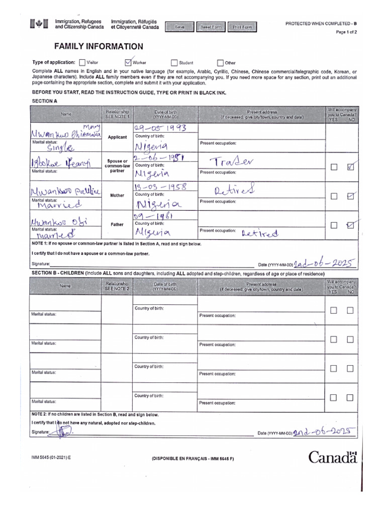 Family Information | PDF