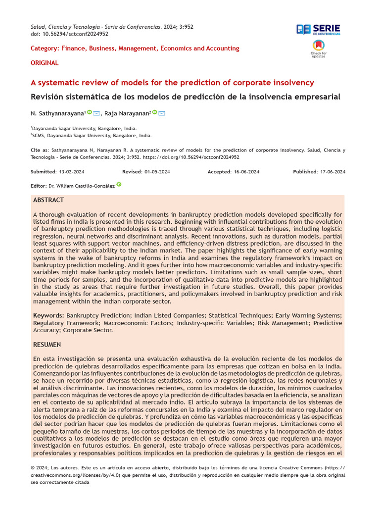 A Systematic Review of Models For The Prediction o | PDF | Logistic ...