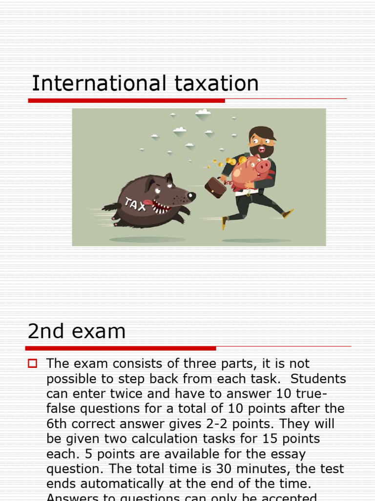 International Taxation Exam Overview | PDF | Taxes | Tax Treaty