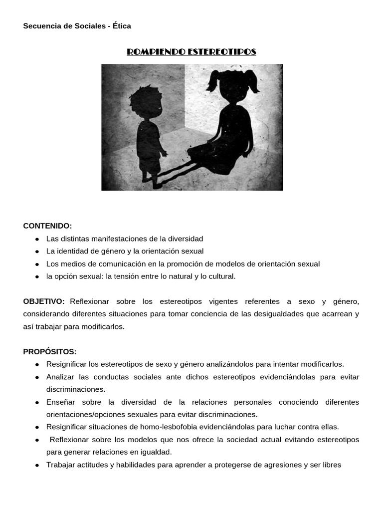 Rompiendo Estereotipos de Género | PDF | Género | Estudios de género