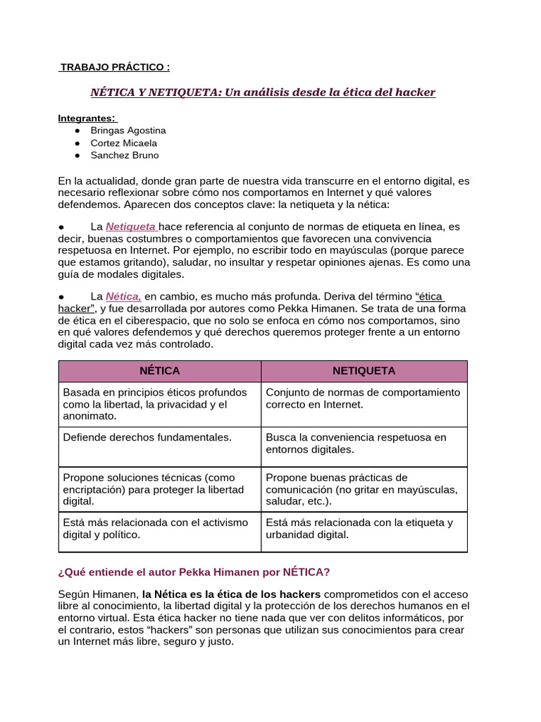 Nética y Netiqueta. Grupo 5 | PDF | Anonimato