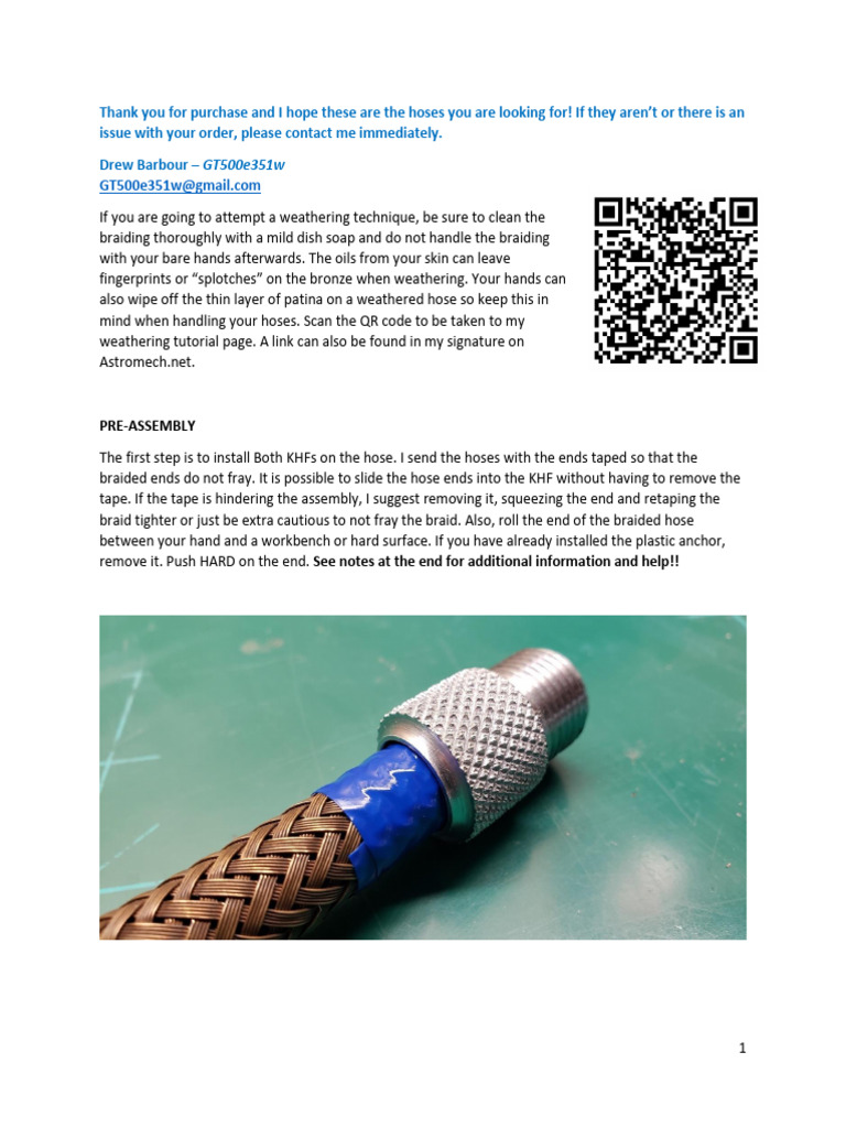 R2-D2 Hose Assembly Guide | PDF | Soldering | Pipe (Fluid Conveyance)