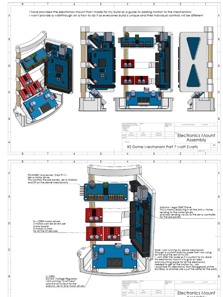 R2 Dome Mechanism Electronics Mount | PDF | Servomechanism | Electrical ...