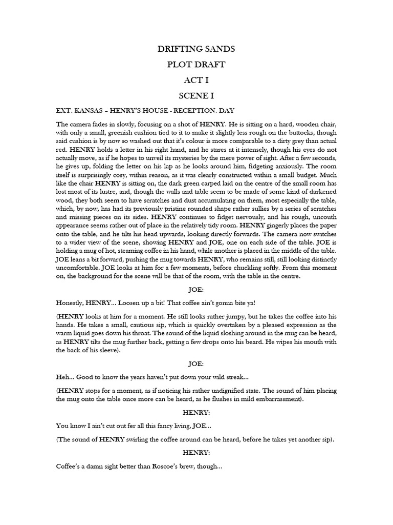 Drifting Sands - Plot Draft | PDF