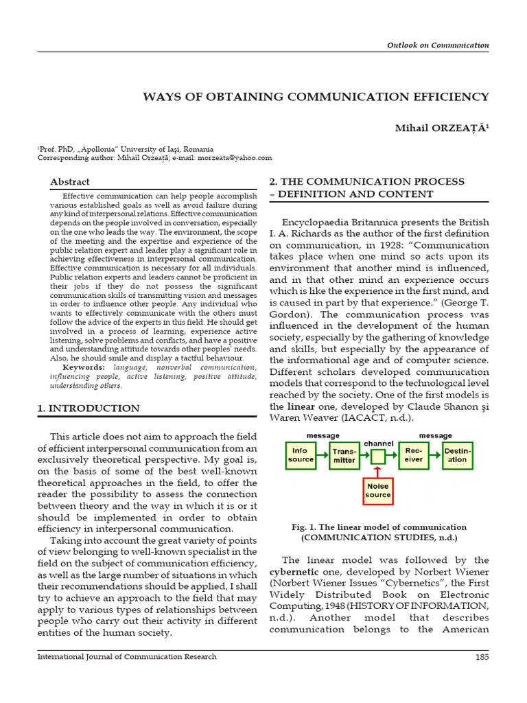 Enhancing Communication Efficiency | PDF | Communication ...