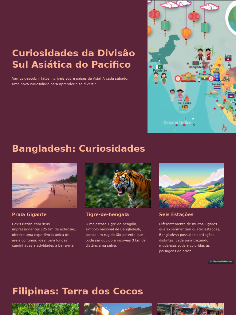 Curiosidades sobre Países da Ásia | PDF | Cor | Ásia