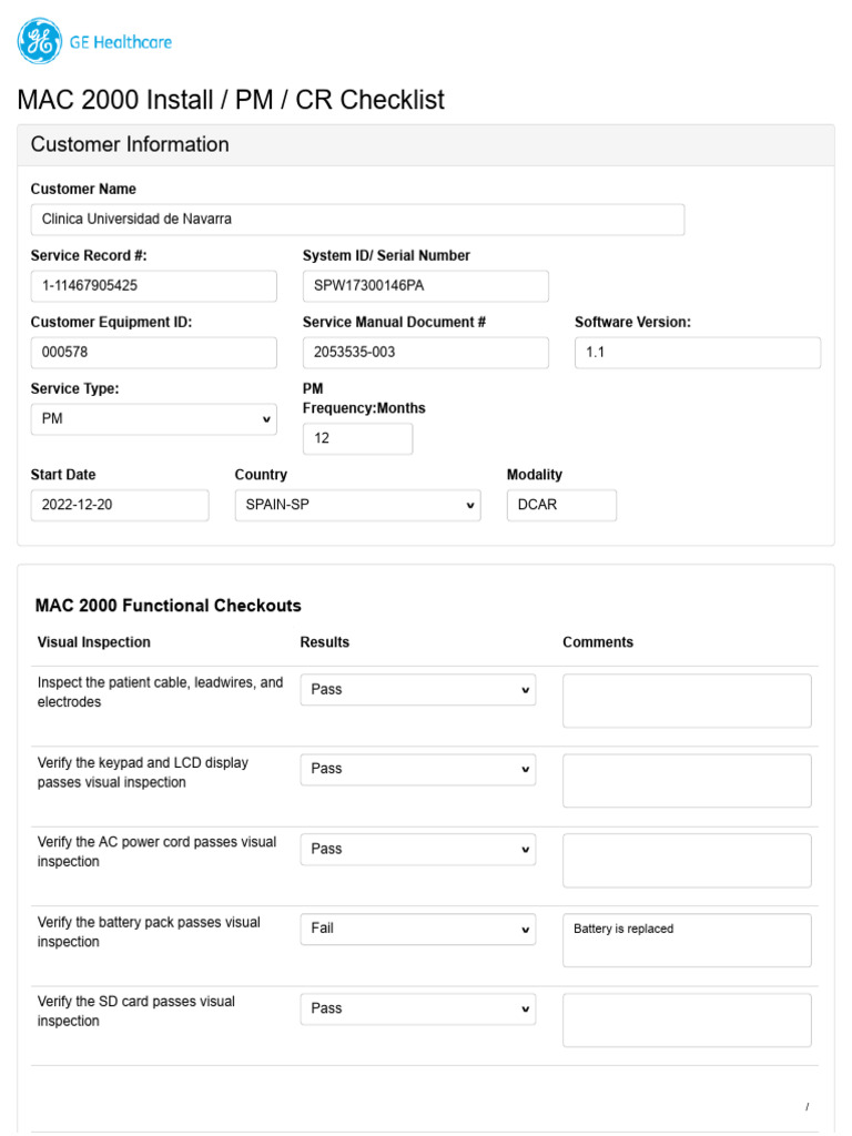 MAC 2000 PM and Electrical Safety Checklist | PDF | Mains Electricity ...