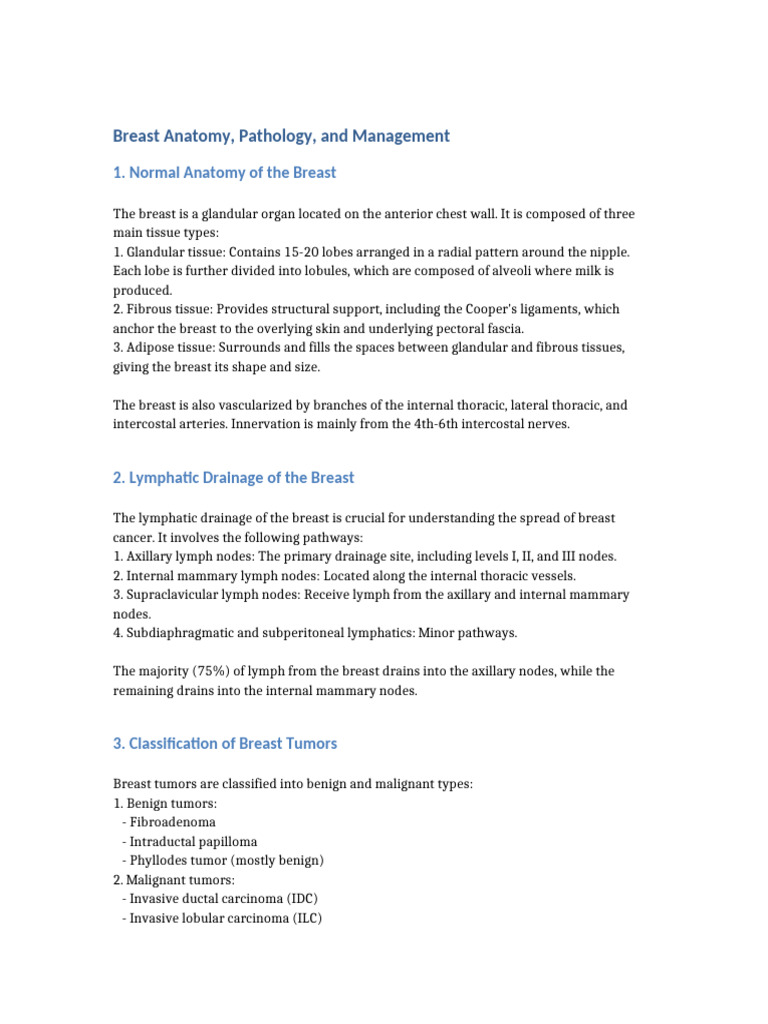 Breast Cancer Staging and Management | PDF | Breast | Breast Cancer