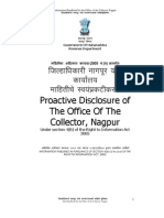 Ftygkf/Kdkjh Ukxiwj Kaps DK Kzy Ekfgrhps Lo Aizdvhdj.K Proactive Disclosure of The Office of The Collector, Nagpur