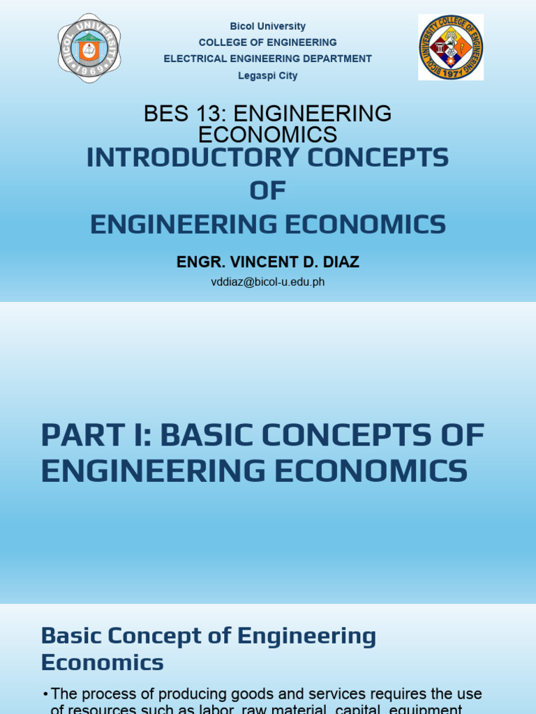 Engineering Economics Fundamentals Guide | PDF | Economics | Supply ...
