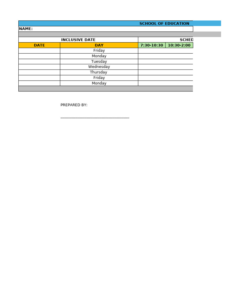 Detailed Schedule | PDF