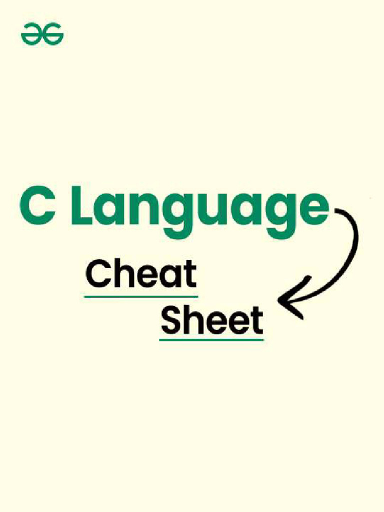 C Programming Cheat Sheet | PDF