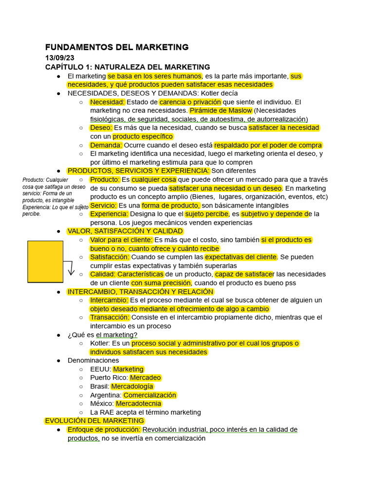 Fundamentos de Marketing Apuntes | PDF | Marketing | Segmentación de ...