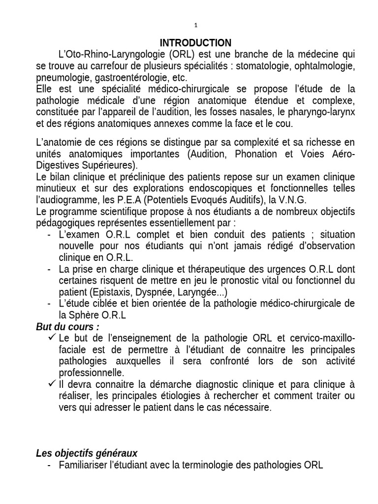 Anatomie et Physiologie de l'Oreille ORL | PDF | Système vestibulaire ...