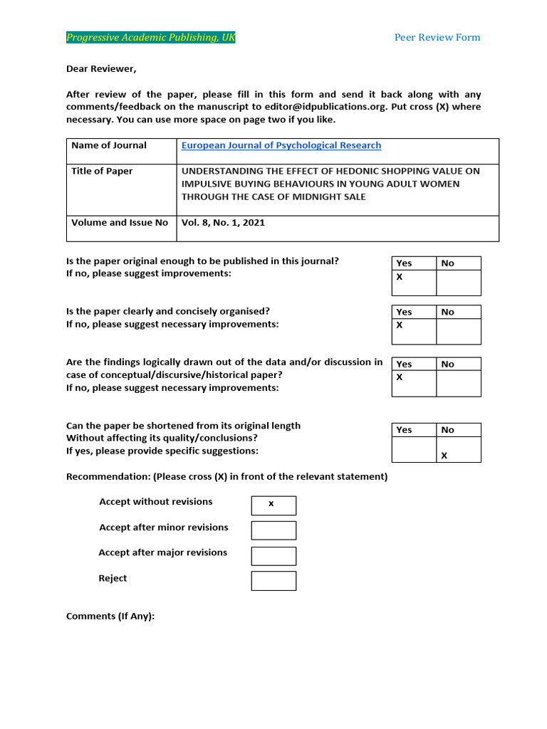 Peer Review Report | PDF
