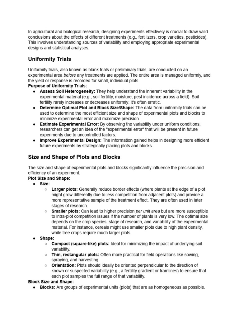 Benefits of Uniformity Trials in RBD | PDF | Analysis Of Variance | F Test