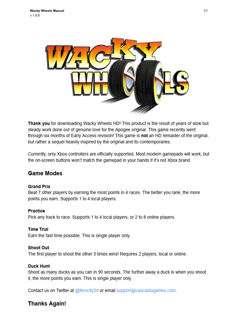 Manual - V - 1 - 0 - 0 Wacky | PDF