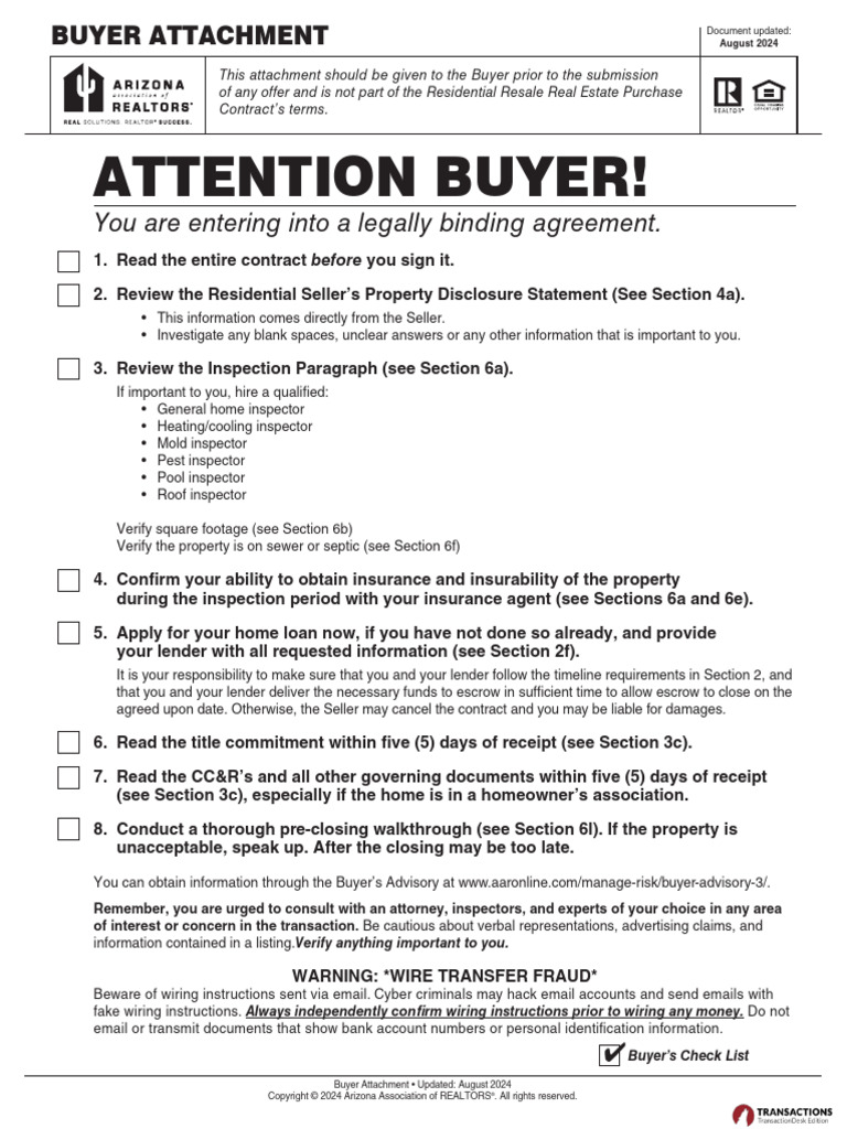 Arizona FSBO Purchase Agreement Guide | PDF | Title Insurance | Breach ...