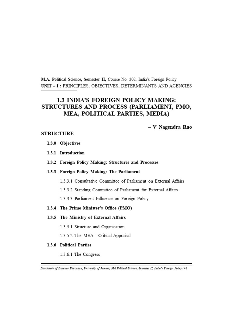 Extracted Pages From 202 India #39 s Foreign Policy PDF Bharatiya
