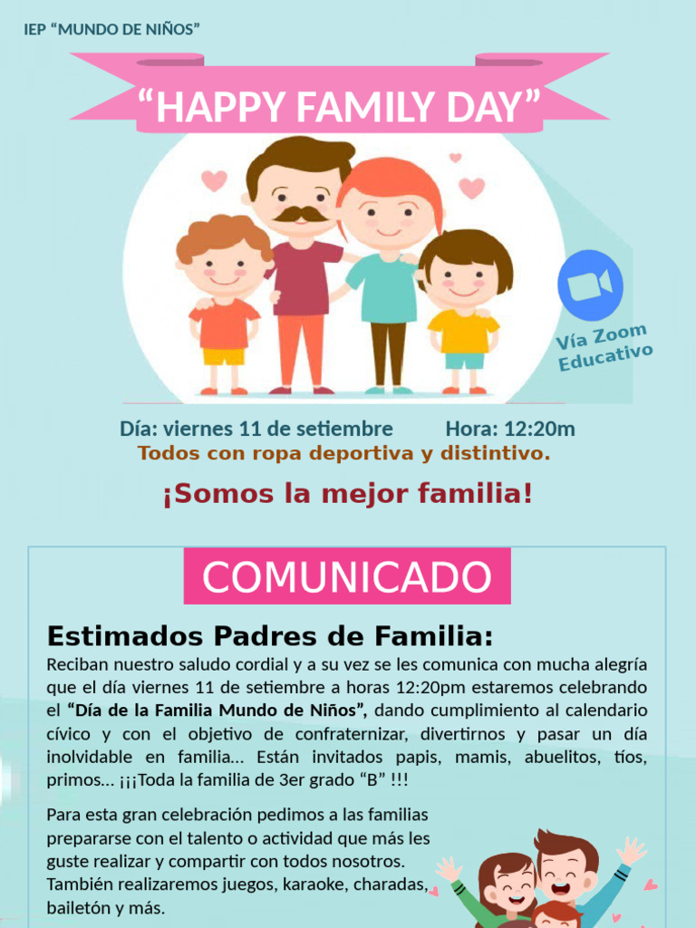 Dia de La Familia - Tercero B | PDF