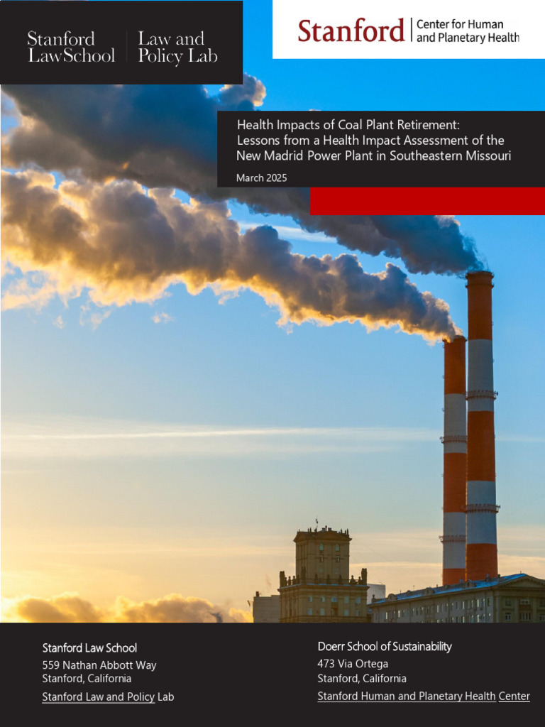 Health Impact Assessment of Coal Plant Retirement | PDF | Tax Credit ...