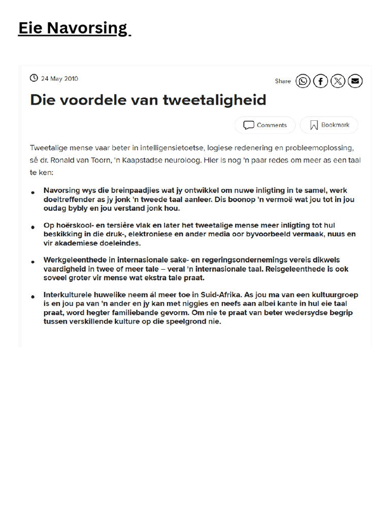 Eie Navorsing | PDF