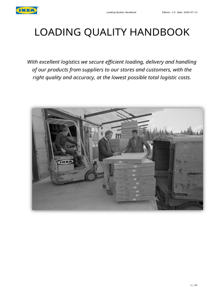 IKEA Loading Quality Guidelines | PDF | Forklift | Trailer (Vehicle)