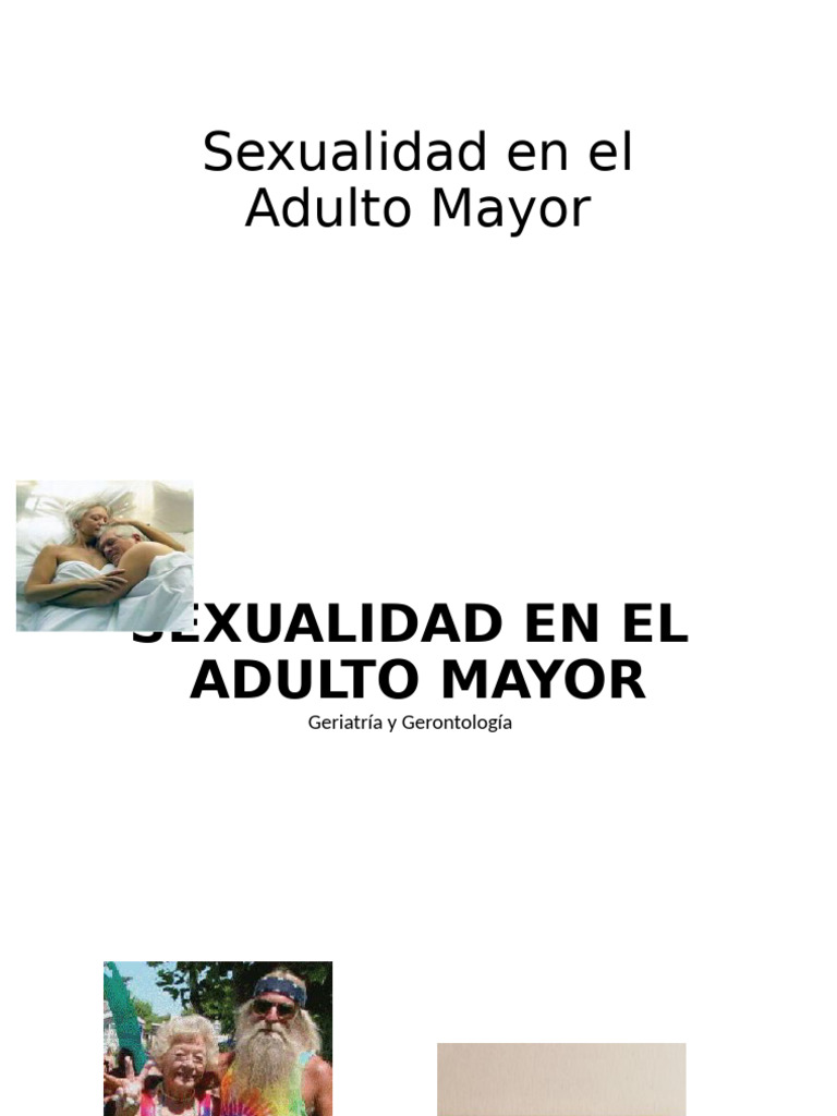 Sexualidad en el Adulto Mayor: Mitos y Realidades | PDF