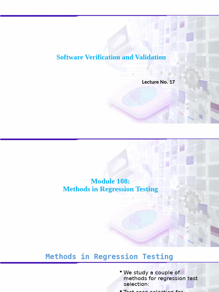 Regression Testing Methods Overview | PDF | Regression Analysis | Web ...
