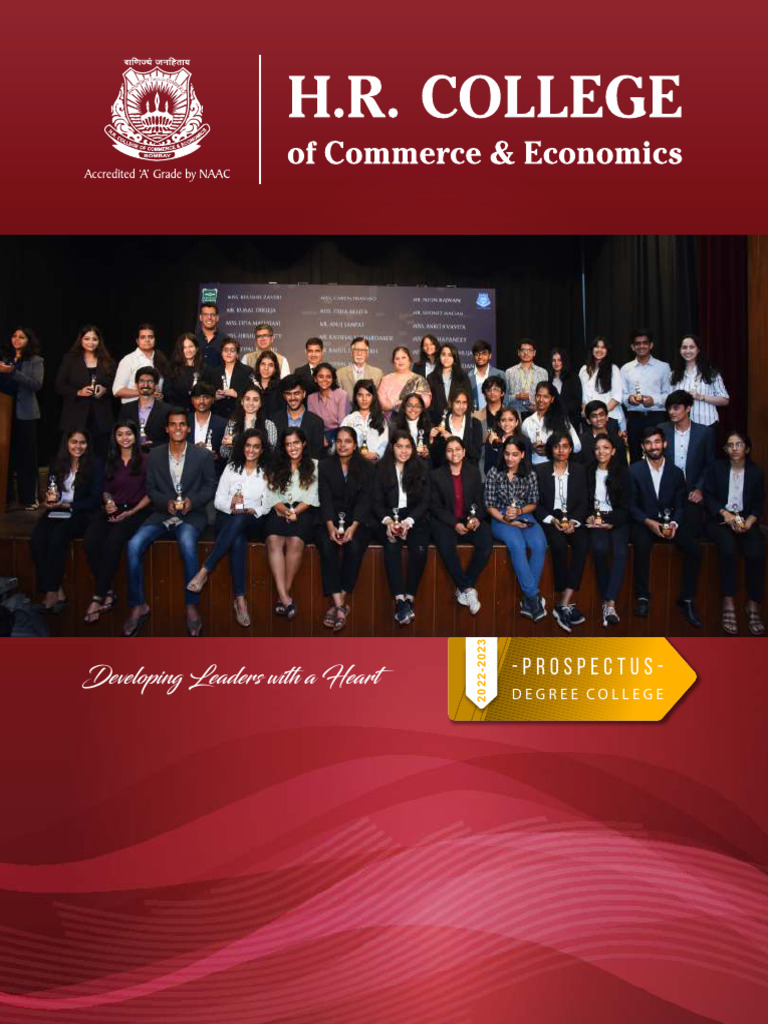 H.R. College 2022-23 Prospectus | PDF | Academic Degree | Course Credit