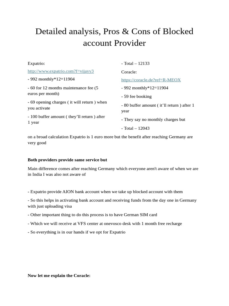 Blocked Account Analysis | PDF