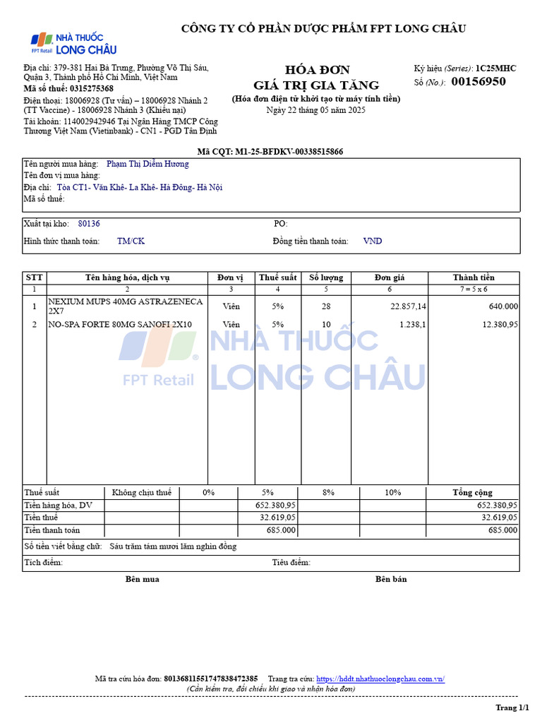 Longchau Invoice 80136811551747838472385 | PDF