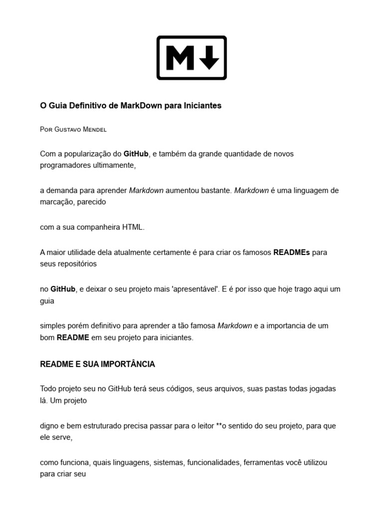 Guia Completo de Markdown para Iniciantes | PDF | Html | Informática
