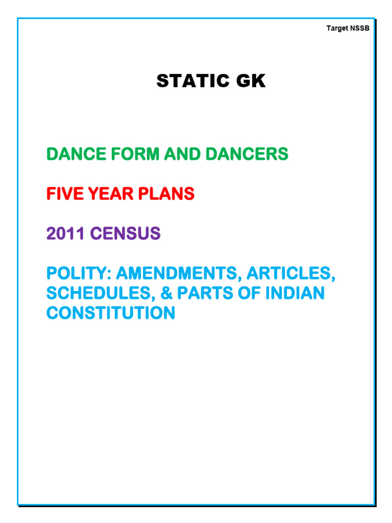 Indian Dance Forms and Five-Year Plans | PDF | Government
