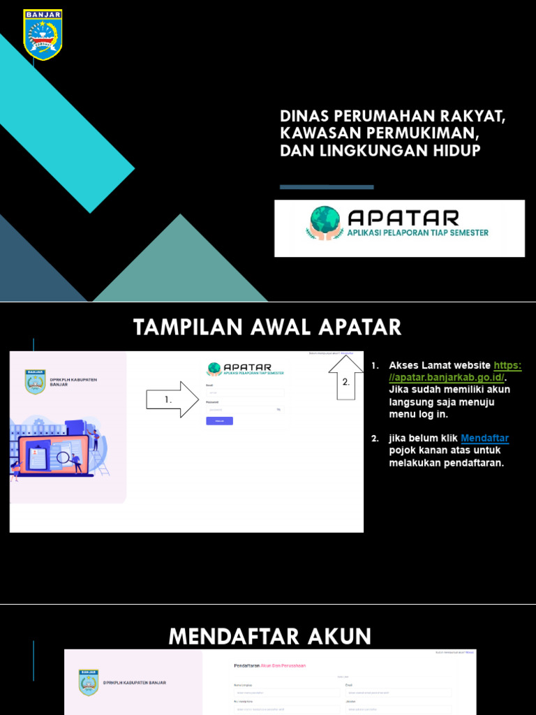 Panduan Pendaftaran dan Upload Apatar | PDF