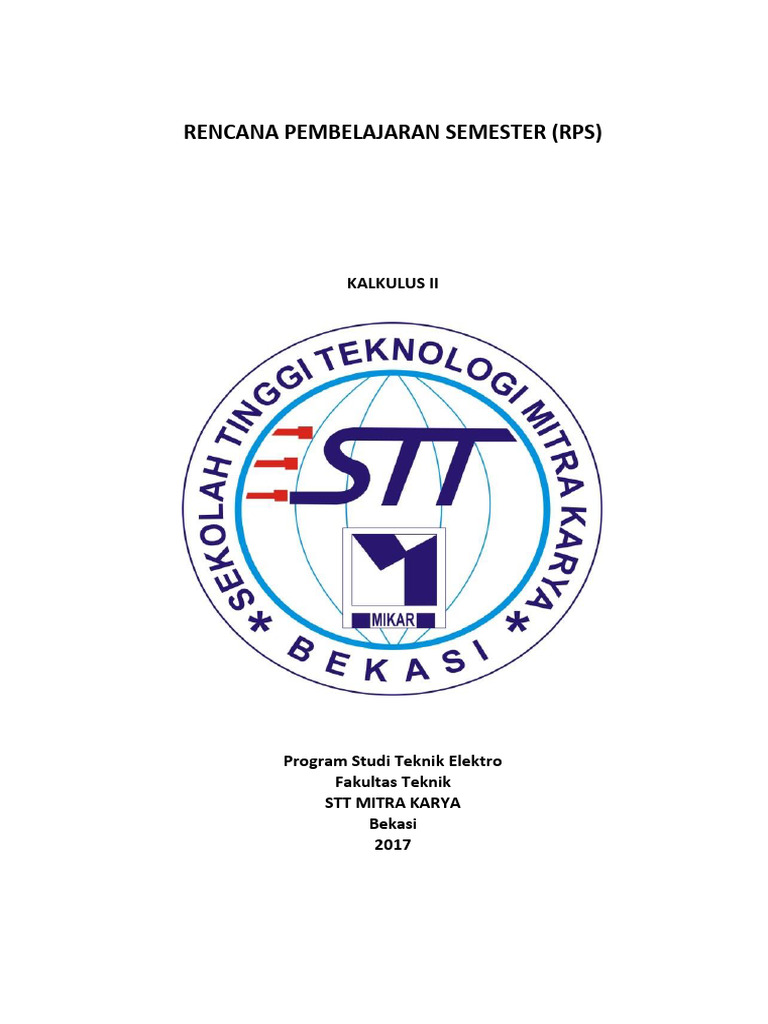 RPS Kalkulus II Teknik Elektro | PDF