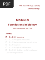OCR A-Level Biology Module 2 Guide | PDF | Nucleotides | Nucleic Acids
