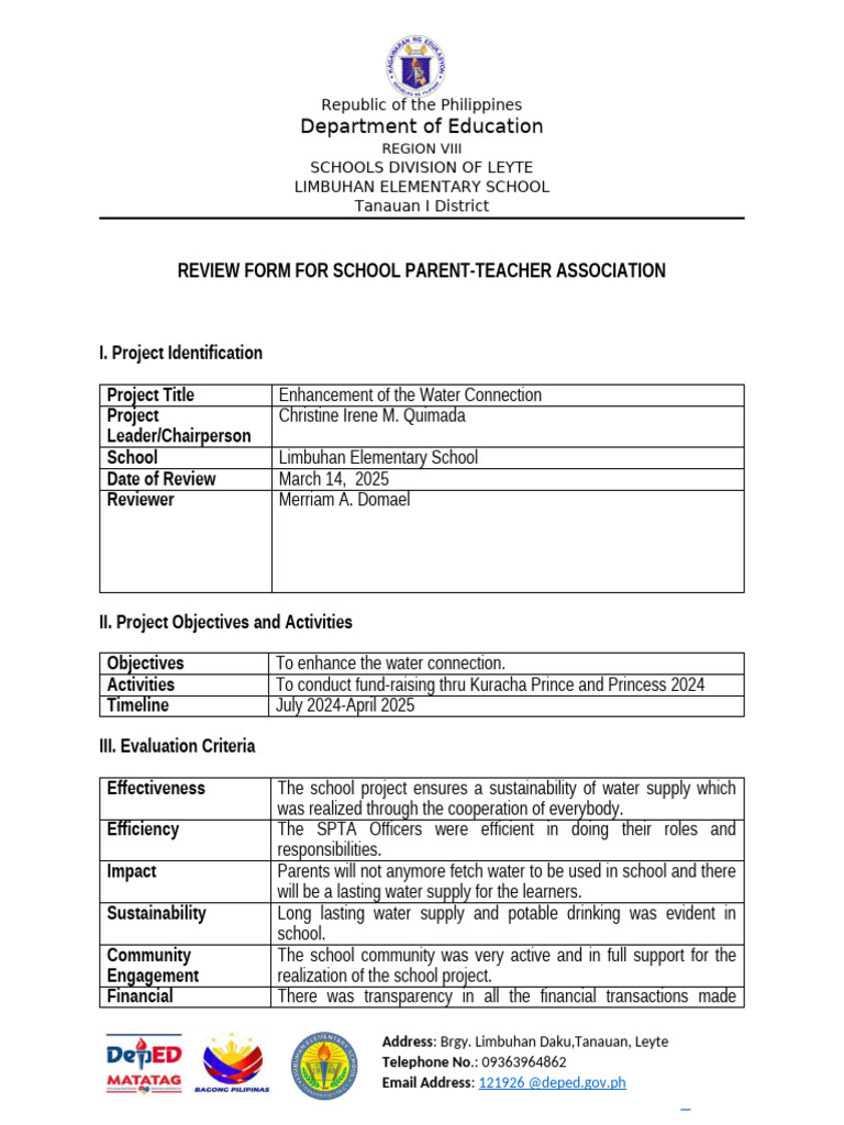 Activity Evaluation Report Sheet | PDF | Learning