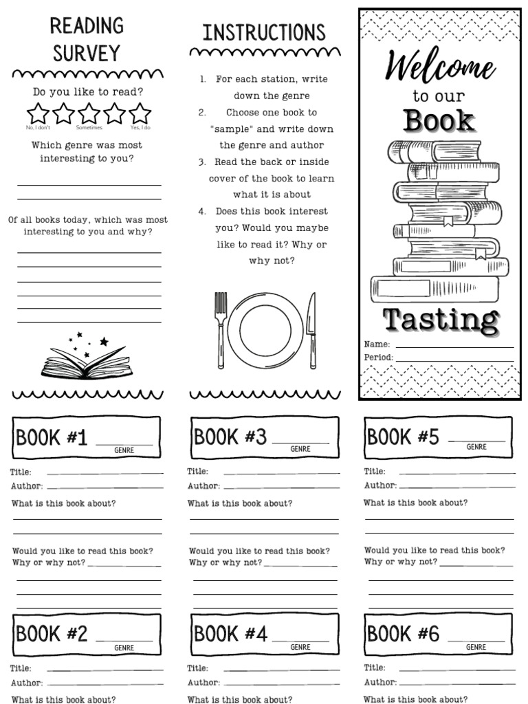 Reading Survey and Book Sampling Guide | PDF